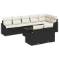 vidaXL Set divano giardino 8 pezzi con cuscini in rattan sintetico marrone