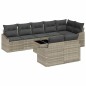 vidaXL Set Divano da Giardino 9 Pezzi con Cuscini Grigi in Rattan