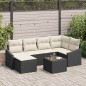 vidaXL Set Divano da Giardino 6 Pezzi con Cuscini Marrone in Rattan Sintetico