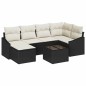vidaXL Set Divano da Giardino 6 Pezzi con Cuscini Marrone in Rattan Sintetico