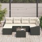 vidaXL Set Divano da Giardino 6 Pezzi con Cuscini Marrone in Rattan Sintetico