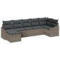 vidaXL Set di divani da giardino da 7 pezzi in rattan sintetico con cuscini grigi