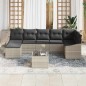vidaXL Set Divano Giardino 8 Pezzi con Cuscini Grigio in Rattan