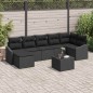 vidaXL Set di divani da giardino di 8 pezzi con cuscini beige in rattan poligonale