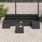 vidaXL Set di divani da giardino di 8 pezzi con cuscini beige in rattan poligonale