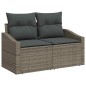 vidaXL Set di divani da giardino a 6 pezzi con cuscini grigi in rattan sintetico