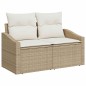 vidaXL Set di divano da giardino a 6 pezzi con cuscini beige