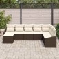vidaXL Set giardino in rattan sintetico da 8 pezzi con cuscini marroni