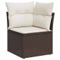 vidaXL Set giardino in rattan sintetico da 8 pezzi con cuscini marroni
