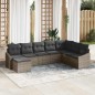 vidaXL Set da Giardino in 8 Pezzi di con Cuscini Grigi in Rattan Sintetico vidaXL Set da Giardino in 8 Pezzi di con Cuscini Grigi in Rattan Sintetico