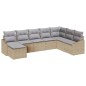 vidaXL Set Giardino 8 Pezzi con Cuscini Beige in Rattan Polietilene