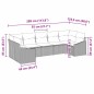 vidaXL Set di divano da giardino 7 pezzi con cuscini beige in polirattan