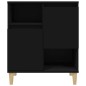 Credenze 2pz Nere 60x35x70 cm in Legno Multistrato Credenze 2pz Nere 60x35x70 cm in Legno Multistrato
