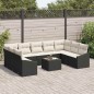 vidaXL Set di mobili da giardino 9 pezzi con cuscini marroni in rattan sintetico