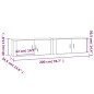 Mobili Porta TV a Parete 2 pz Grigio Cemento 100x34,5x40 cm Mobili Porta TV a Parete 2 pz Grigio Cemento 100x34,5x40 cm