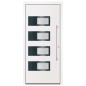 Porta Ingresso Bianca 100x210 cm in Alluminio e PVC Porta Ingresso Bianca 100x210 cm in Alluminio e PVC