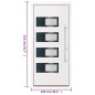 Porta Ingresso Bianca 100x210 cm in Alluminio e PVC Porta Ingresso Bianca 100x210 cm in Alluminio e PVC