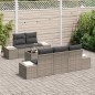 vidaXL Set di Divani da Giardino , 6 Pezzi con Cuscini Grigi in Rattan Sintetico vidaXL Set di Divani da Giardino , 6 Pezzi con Cuscini Grigi in Rattan Sintetico
