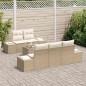 vidaXL Set di Divani da Giardino in 6 Pezzi con Cuscini Beige in Rattan Sintetico vidaXL Set di Divani da Giardino in 6 Pezzi con Cuscini Beige in Rattan Sintetico