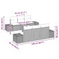 vidaXL Set di divani da giardino 7 pezzi con cuscini grigio chiaro in rattan sintetico