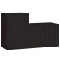 Set Mobili Porta TV 2 pz Nero in Legno Multistrato Set Mobili Porta TV 2 pz Nero in Legno Multistrato