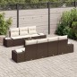 vidaXL Set di divani da giardino da 8 pezzi con cuscini in rattan sintetico marrone vidaXL Set di divani da giardino da 8 pezzi con cuscini in rattan sintetico marrone