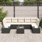 vidaXL Set di divani da giardino 8 pezzi vitaXL in rattan sintetico nero con cuscini. vidaXL Set di divani da giardino 8 pezzi vitaXL in rattan sintetico nero con cuscini.