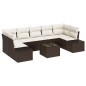 vidaXL Set di Sofà da Giardino 8 Pezzi con Cuscini in Rattan Sintetico Marrone