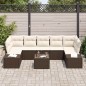 vidaXL Set di Sofà da Giardino 8 Pezzi con Cuscini in Rattan Sintetico Marrone