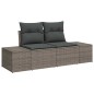 vidaXL Set di divani da giardino 8 pezzi in polirattan grigio con cuscini