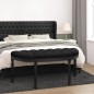 Panca Nera 110,5x45x49 cm in Velluto Panca Nera 110,5x45x49 cm in Velluto