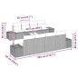 vidaXL Divano 6 pcs Nero 294 x 62 x 69 cm polyrattan vidaXL Divano 6 pcs Nero 294 x 62 x 69 cm polyrattan
