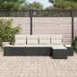 vidaXL Set da Giardino con 5 Pezzi e Cuscini Neri in Rattan Sintetico