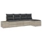 vidaXL Set di divani da giardino , 5 pezzi, con cuscini grigio chiaro in rattan sintetico. vidaXL Set di divani da giardino , 5 pezzi, con cuscini grigio chiaro in rattan sintetico.