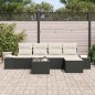 vidaXL Set Divano da Giardino 6 Pezzi con Cuscini Marroni in Rattan Sintetico.