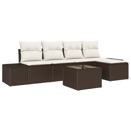 vidaXL Set di divani da giardino 5 pezzi di con cuscini, grigio, in rattan sintetico