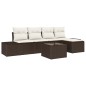 vidaXL Set di divani da giardino 5 pezzi di con cuscini, grigio, in rattan sintetico