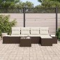 vidaXL Set di divani da giardino 5 pezzi di con cuscini, grigio, in rattan sintetico