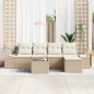 vidaXL Set da Giardino in 6 Pezzi con Cuscini Marroni in Rattan Sintetico