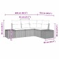 vidaXL Set di divani da giardino vitaXL con cuscini in rattan nero