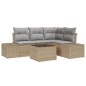 vidaXL Set di divani da giardino in 5 pezzi con cuscini neri in polyrattan vidaXL Set di divani da giardino in 5 pezzi con cuscini neri in polyrattan