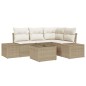 vidaXL Set da giardino a 5 pezzi con cuscini in rattan sintetico marrone