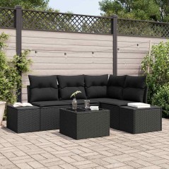 vidaXL Set da Giardino in 5 Pezzi, Cuscini Beigi, Rattan