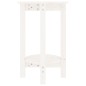 Tavolino da Salotto Bianco Ø 40x60 cm in Legno Massello di Pino Tavolino da Salotto Bianco Ø 40x60 cm in Legno Massello di Pino