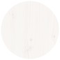 Tavolino da Salotto Bianco Ø 40x60 cm in Legno Massello di Pino Tavolino da Salotto Bianco Ø 40x60 cm in Legno Massello di Pino