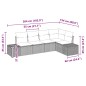 vidaXL Set divano da giardino 5 pezzi con cuscini in rattan sintetico nero