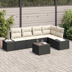 vidaXL Set Giardino 5 Pezzi con Cuscini Marroni in Rattan Sintetico