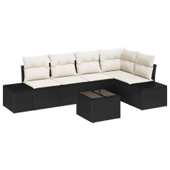 vidaXL Set Giardino 5 Pezzi con Cuscini Marroni in Rattan Sintetico