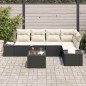 vidaXL Set Giardino 5 Pezzi con Cuscini Marroni in Rattan Sintetico
