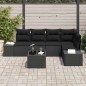 vidaXL Set divano da giardino 6 pezzi con cuscini beige polyrattan